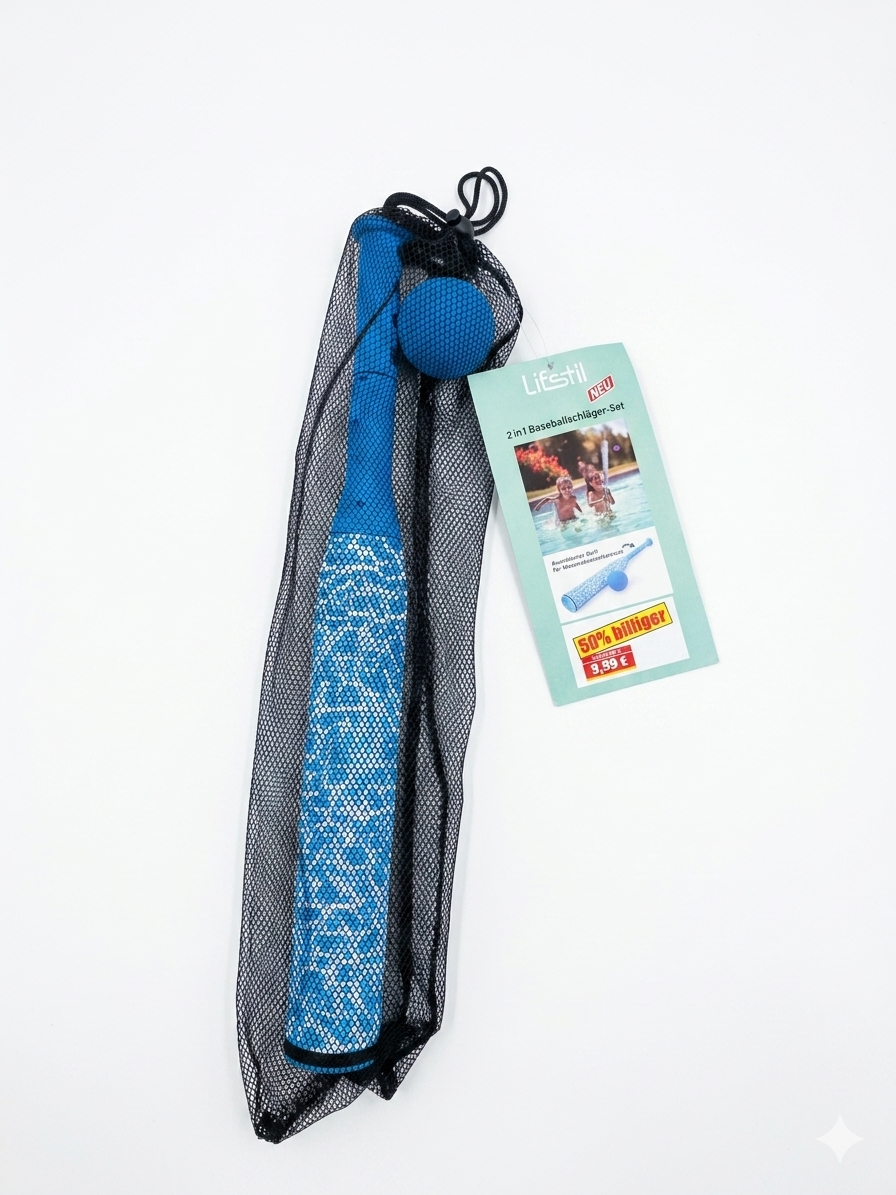 Lifstil 2-in-1 Baseballschläger-Set mit Wasserfunktion