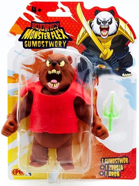 Monster Flex Wojownicy – Brauner Bären-Krieger mit Rüstung & Dreizack
