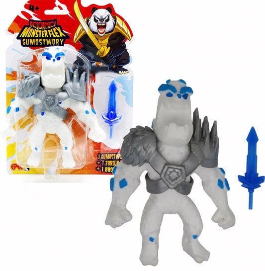 Monster Flex Wojownicy – Weißer Yeti Krieger mit Rüstung & Schwert