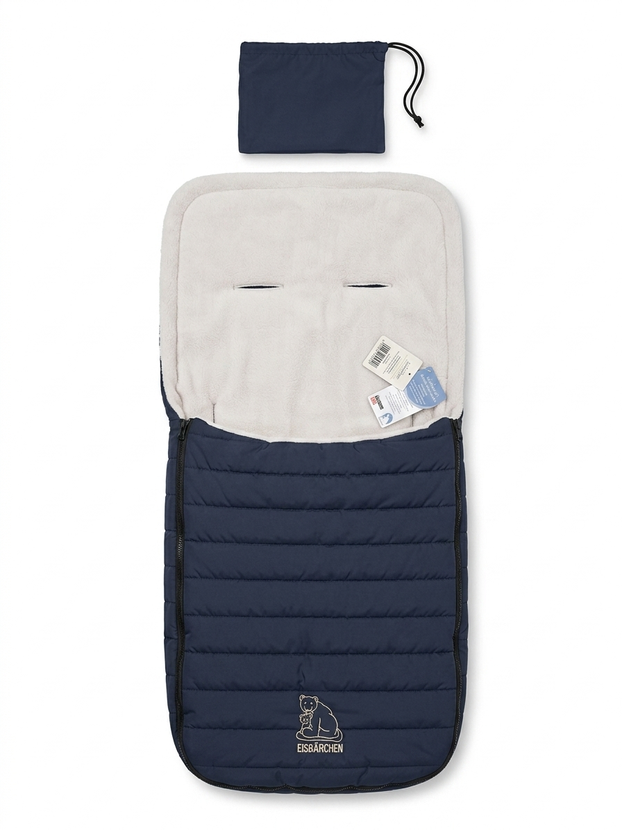 Heitmann Felle Eisbärchen: Gesteppter Fußsack in Navy