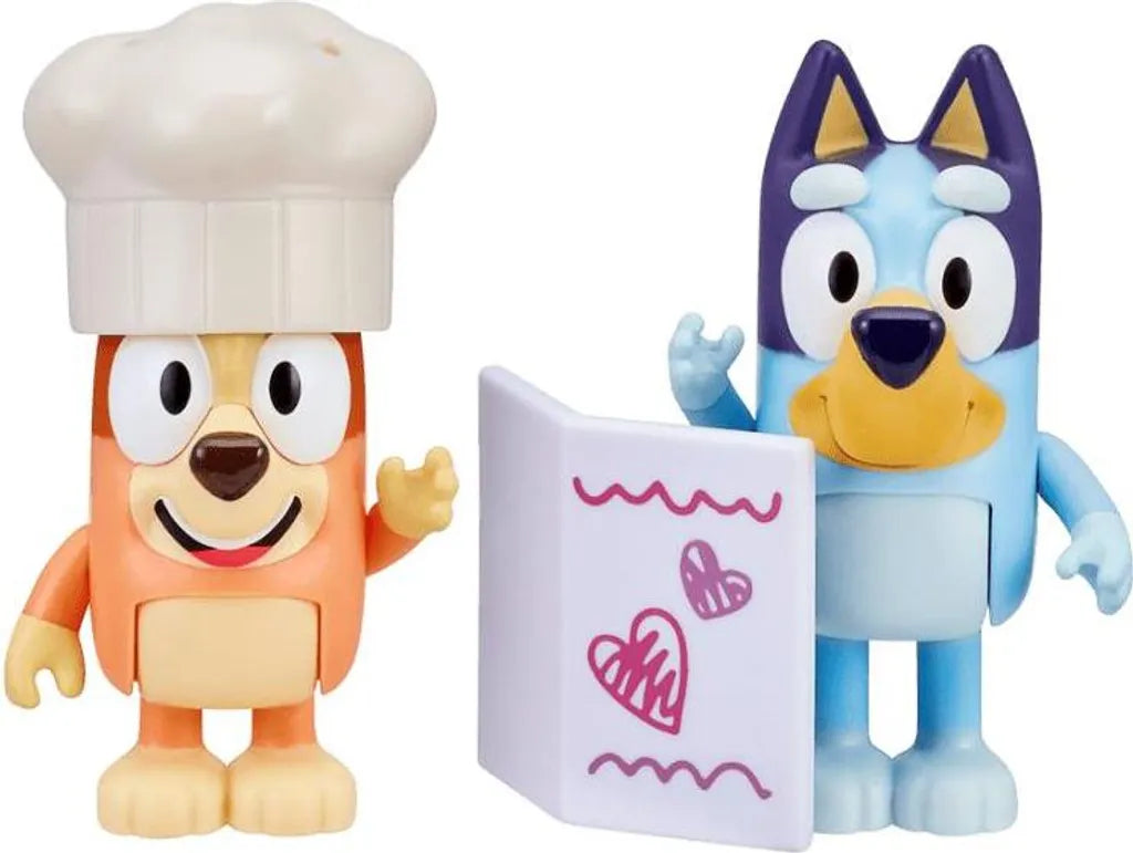 Bluey Fancy Restaurant Figuren 2‑Pack Bluey & Bingo Moose Toys