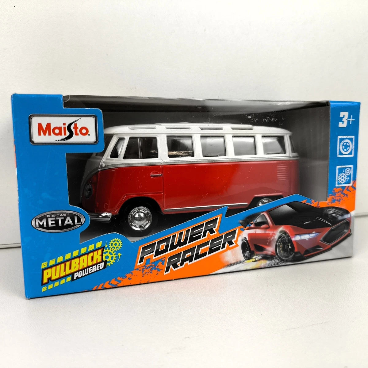 Maisto Power Racer VW Bus – Rot/Weiß