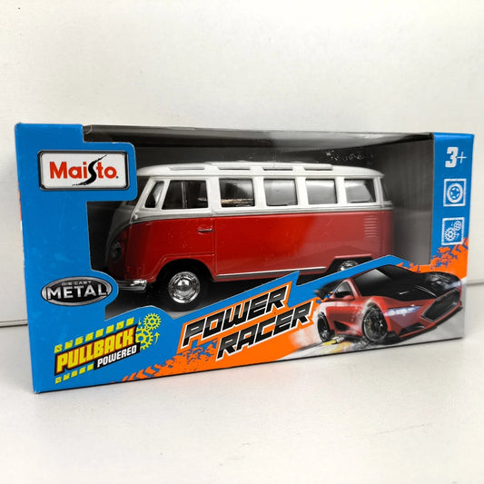 Maisto Power Racer VW Bus – Rot/Weiß