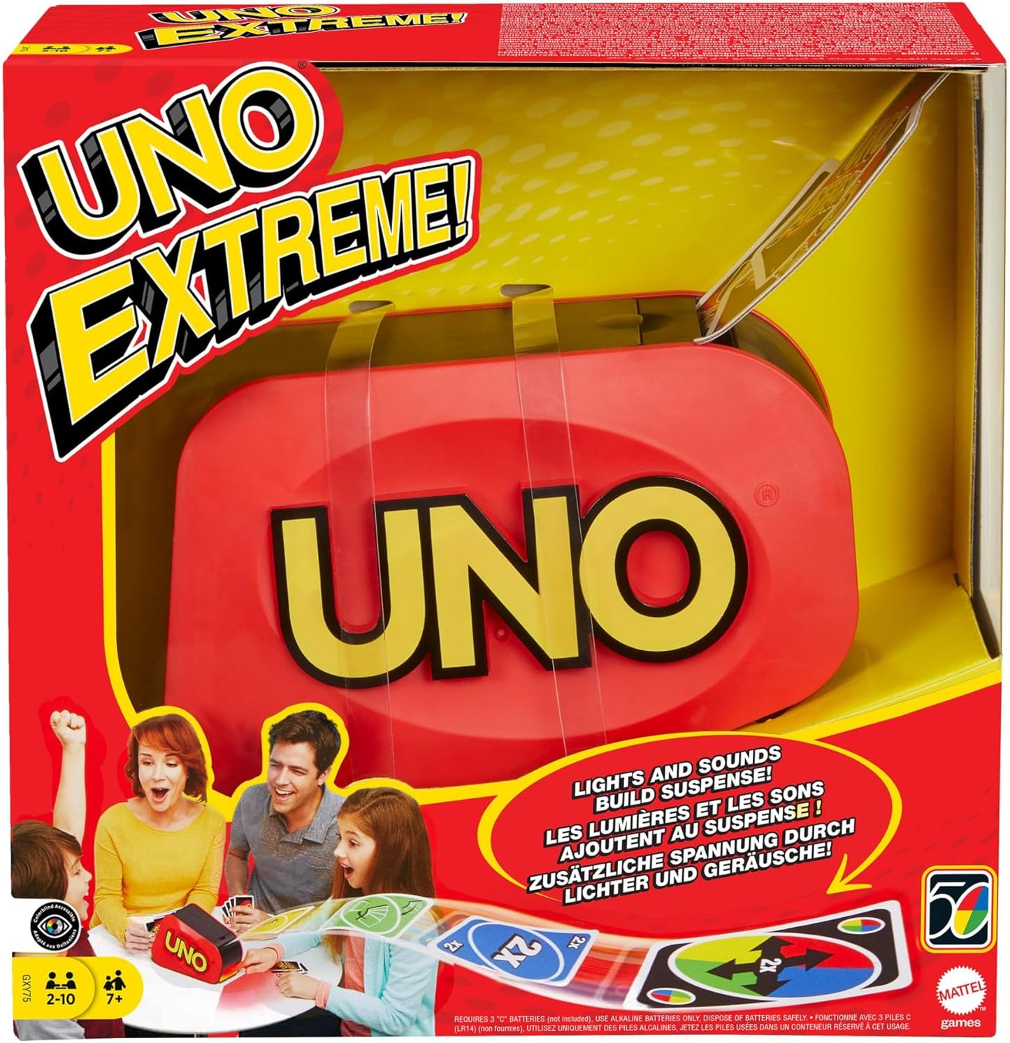 UNO Extreme! Kartenspiel mit Kartenwerfer